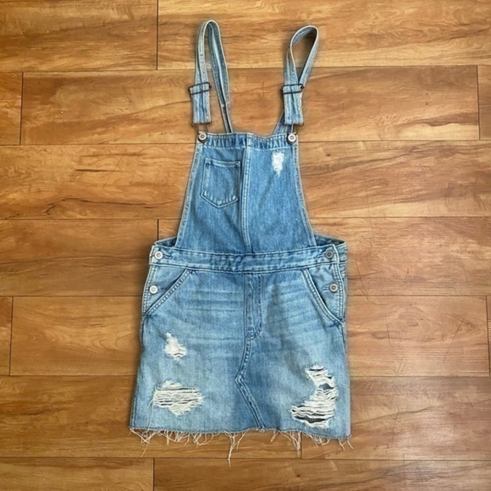 Hollister Demin Skirt Overall sz S